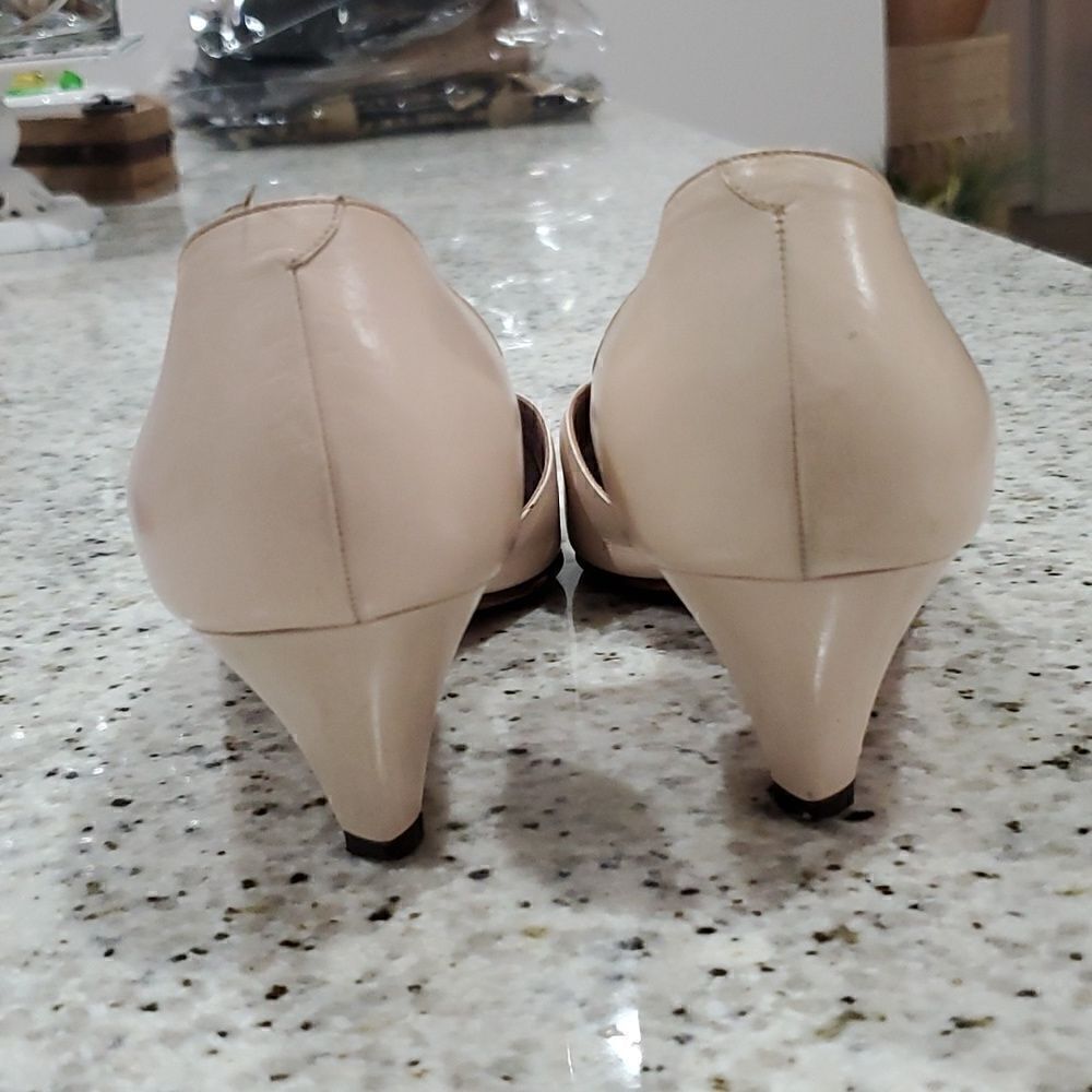 Bamar Women’s Leather Nude Heels, from Italy, size 39 1/2 - Picture 4 of 7